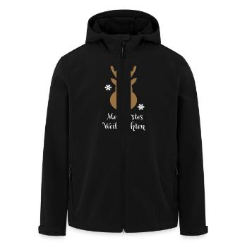 Mein erstes Weihnachten - Recycelte Männer Softshell-Jacke von Stanley/Stella - Schwarz - Vorne - AI Model Male 185 light (185cm)