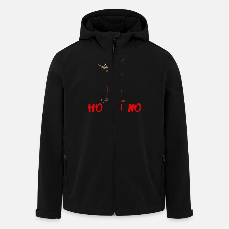 HO HO NO Rentier Rudolf mit der roten Nase - Recycelte Männer Softshell-Jacke von Stanley/Stella - Schwarz