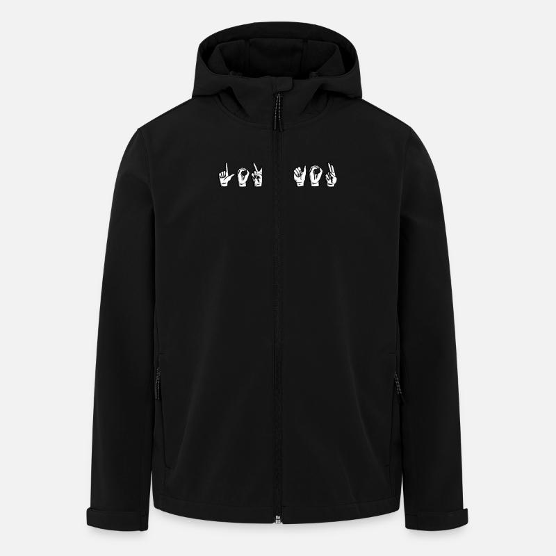 Sign Language Love Love You - Men’s Recycled Softshell Jacket by Stanley/Stella - black