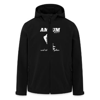 Amrum ruft und ich muss gehen - Recycelte Männer Softshell-Jacke von Stanley/Stella - Schwarz - Vorne - AI Model Male 185 light (185cm)
