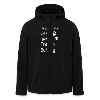 Bouledogue français - Veste softshell homme en polyester recyclé Stanley/Stella - noir - Devant - AI Model Male 185 light (185cm)
