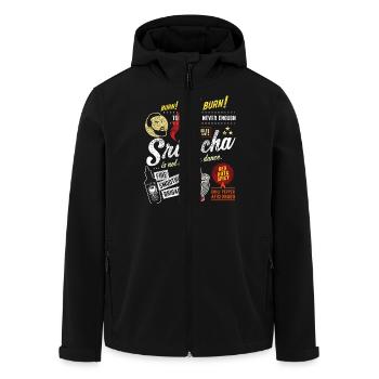 Chili Sriracha is not a dance - Recycelte Männer Softshell-Jacke von Stanley/Stella - Schwarz - Vorne - AI Model Male 185 light (185cm)