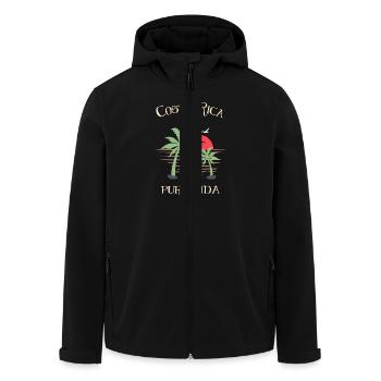 Costa Rica - Recycelte Männer Softshell-Jacke von Stanley/Stella - Schwarz - Vorne - AI Model Male 185 light (185cm)