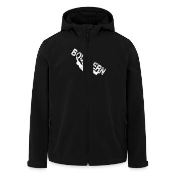 Bouldern - Recycelte Männer Softshell-Jacke von Stanley/Stella - Schwarz - Vorne - AI Model Male 185 light (185cm)