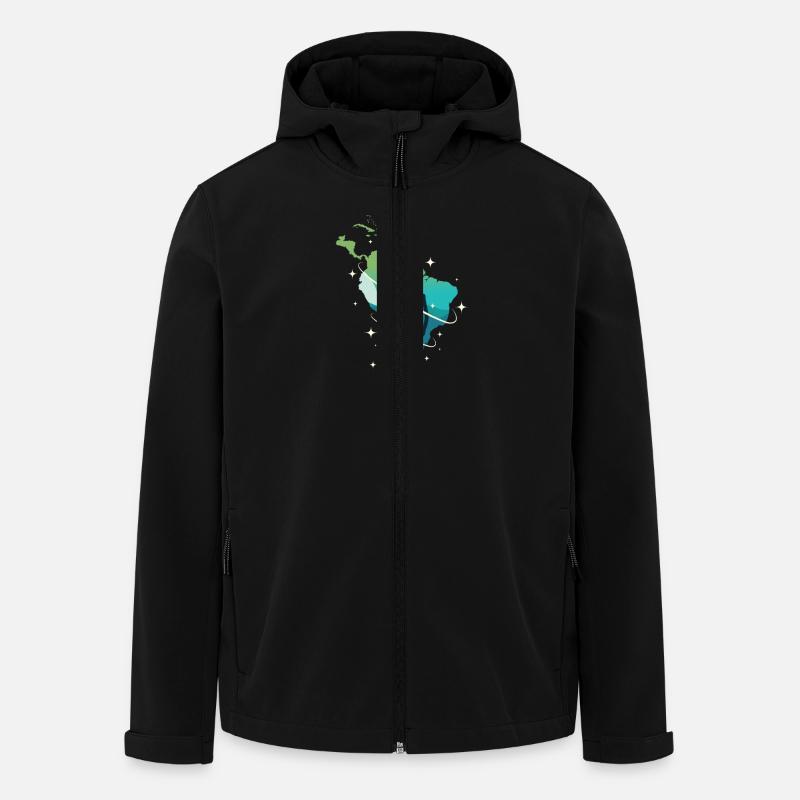 Südamerika - Recycelte Männer Softshell-Jacke von Stanley/Stella - Schwarz