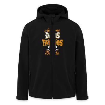 Awesome Dads have Tattoos and Beards -Vater Bart - Recycelte Männer Softshell-Jacke von Stanley/Stella - Schwarz - Vorne - AI Model Male 185 light (185cm)
