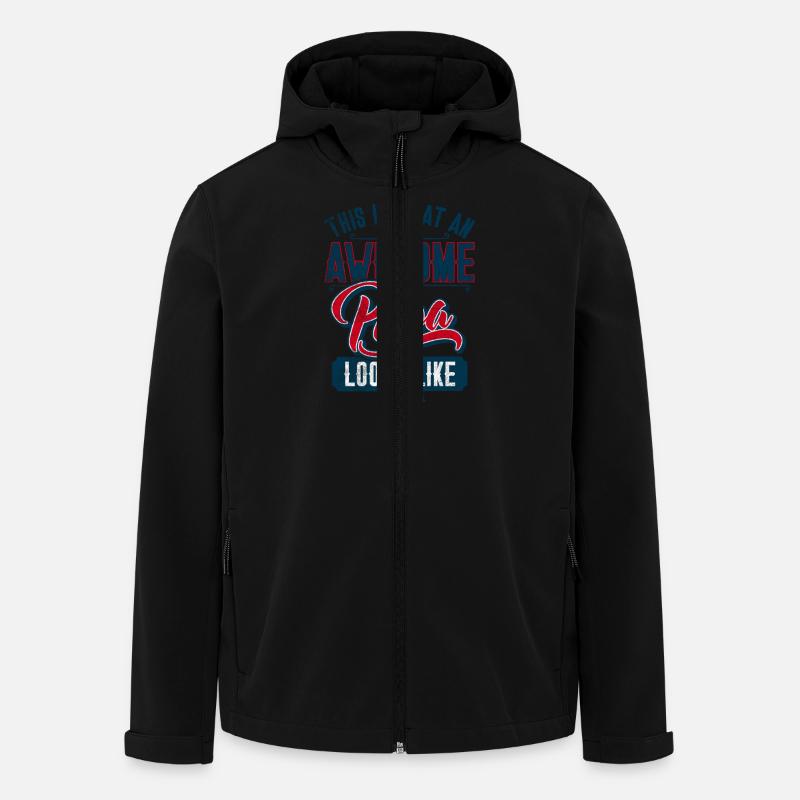 This is what an awesome Papa looks like - Vatertag - Men’s Recycled Softshell Jacket by Stanley/Stella - black