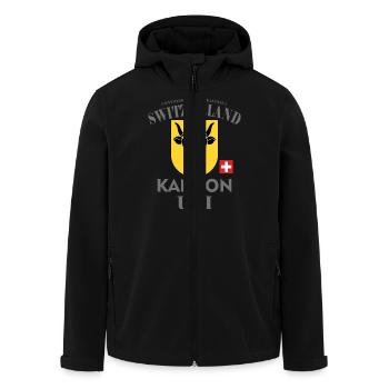 Kantons T-Shirt uri, Schweiz, switzerlang - Recycelte Männer Softshell-Jacke von Stanley/Stella - Schwarz - Vorne - AI Model Male 185 light (185cm)
