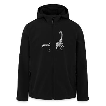Scorpion - Men’s Recycled Softshell Jacket by Stanley/Stella - black - Front - AI Model Male 185 light (185cm)