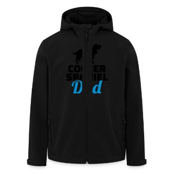 Cocker Spaniel - Recycelte Männer Softshell-Jacke von Stanley/Stella - Schwarz - Vorne - AI Model Male 185 light (185cm)