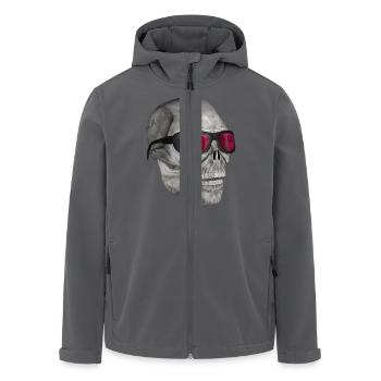 head with sunglasses - Men’s Recycled Softshell Jacket by Stanley/Stella - black - Front - AI Model Male 185 light (185cm)