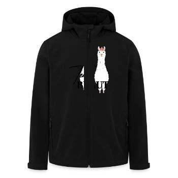 Team Braut Alpaca Lama Alpaka JGA Party Geschenk - Recycelte Männer Softshell-Jacke von Stanley/Stella - Schwarz - Vorne - AI Model Male 185 light (185cm)