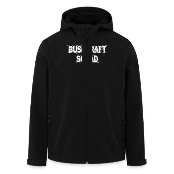 Bushcraft Squad | Bushcraft Jacke - Recycelte Männer Softshell-Jacke von Stanley/Stella - Schwarz - Vorne - AI Model Male 185 light (185cm)