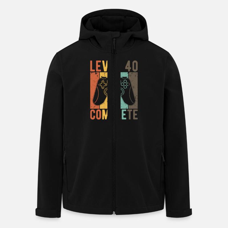 40. Geburtstag Retro Gamer Level 40 Complete - Recycelte Männer Softshell-Jacke von Stanley/Stella - Schwarz