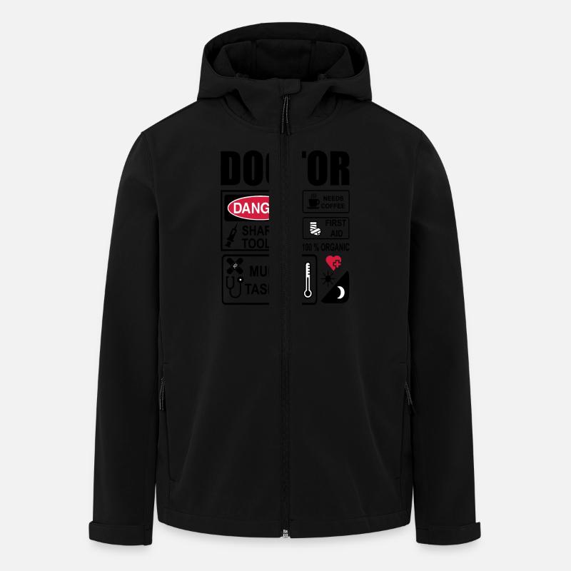 DOC - Veste softshell homme en polyester recyclé Stanley/Stella - noir