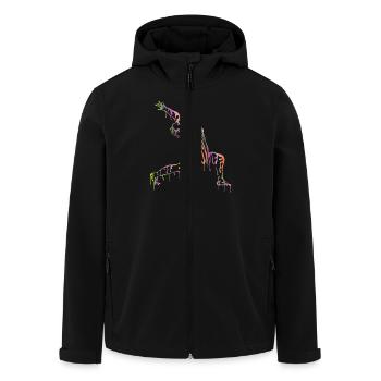 Frauen Yoga - Recycelte Männer Softshell-Jacke von Stanley/Stella - Schwarz - Vorne - AI Model Male 185 light (185cm)