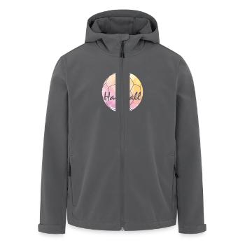 Handball is everything - Men’s Recycled Softshell Jacket by Stanley/Stella - anthracite - Front - AI Model Male 185 light (185cm)
