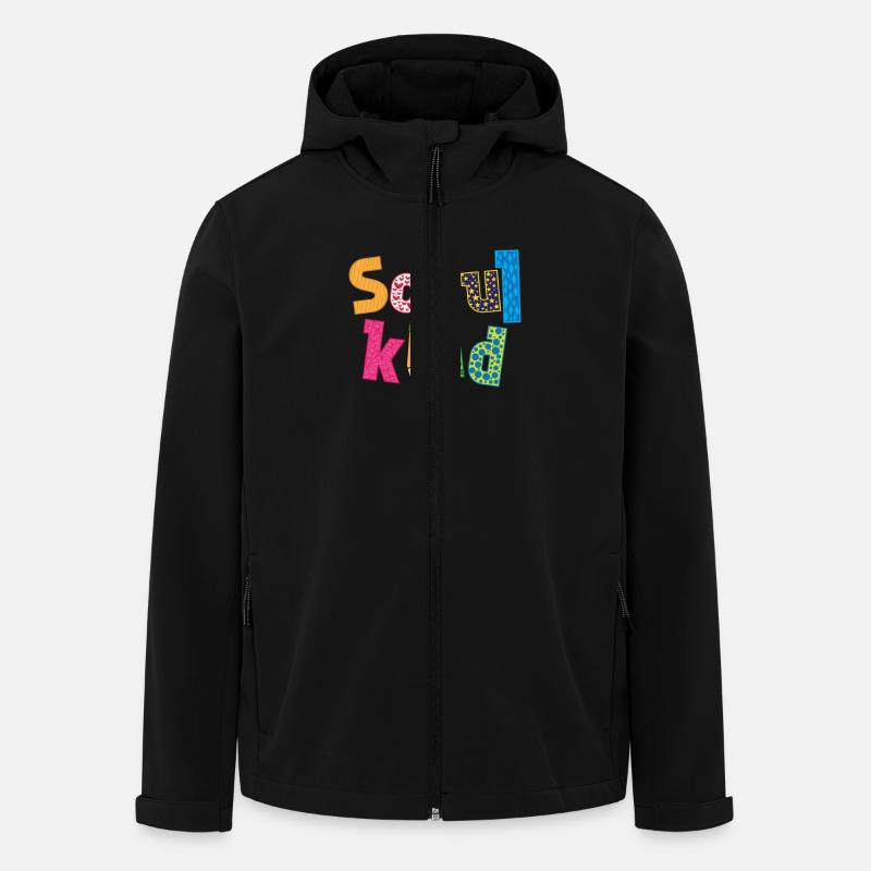 Einschulung "Schulkind" - Recycelte Männer Softshell-Jacke von Stanley/Stella - Schwarz