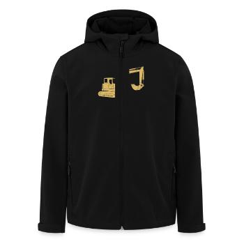 Baggerfahrer geschenkideen - Recycelte Männer Softshell-Jacke von Stanley/Stella - Schwarz - Vorne - AI Model Male 185 light (185cm)