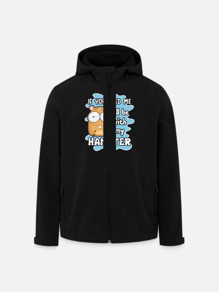 Hamster Ich werde mit meinem Hamster sein - Recycelte Männer Softshell-Jacke von Stanley/Stella - Schwarz