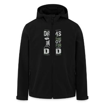 Drums dad - Men’s Recycled Softshell Jacket by Stanley/Stella - black - Front - AI Model Male 185 light (185cm)