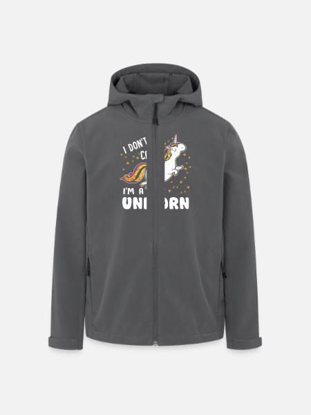 Licorne je suis une licorne - Veste softshell homme en polyester recyclé Stanley/Stella - noir