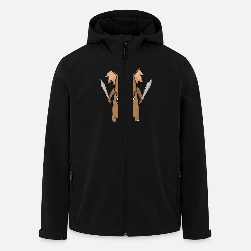 Mammut mit Schwert - Recycelte Männer Softshell-Jacke von Stanley/Stella - Schwarz