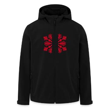 Red Snowflake Merry Christmas Gift Adultes & Enfants - Veste softshell homme en polyester recyclé Stanley/Stella - noir - Devant - AI Model Male 185 light (185cm)
