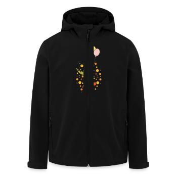 Dino 4 Geburtstag - Recycelte Männer Softshell-Jacke von Stanley/Stella - Schwarz - Vorne - AI Model Male 185 light (185cm)