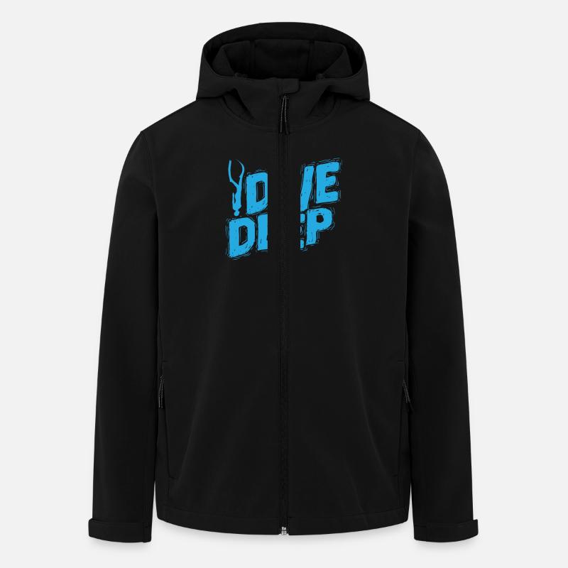 Apnea Diver Dive Deep - Men’s Recycled Softshell Jacket by Stanley/Stella - black