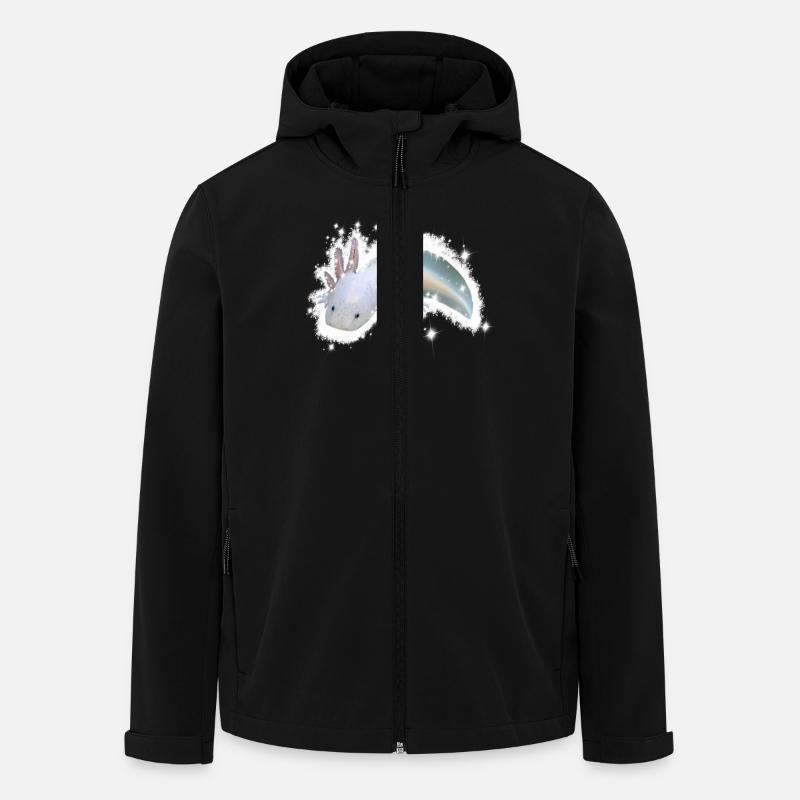 weißes Axolotl - Recycelte Männer Softshell-Jacke von Stanley/Stella - Schwarz
