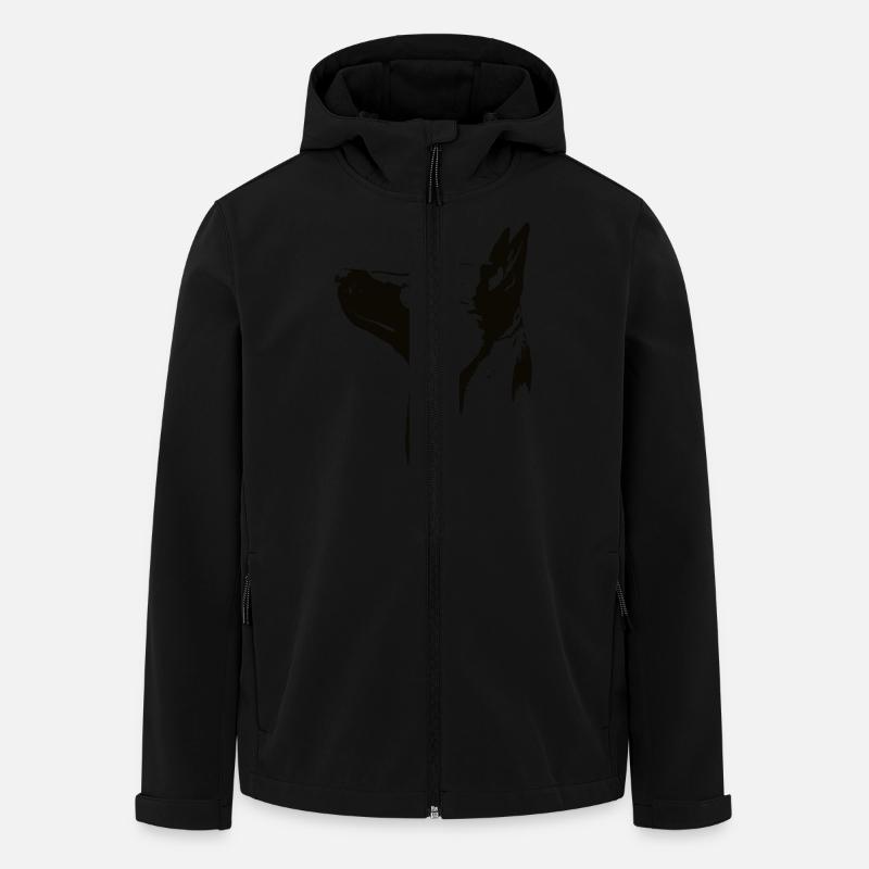 MalinoisKopf - Recycelte Männer Softshell-Jacke von Stanley/Stella - Schwarz
