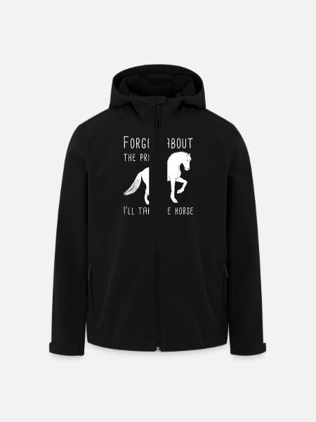 J'aime mon cadeau de cheval / conception - Veste softshell homme en polyester recyclé Stanley/Stella - noir