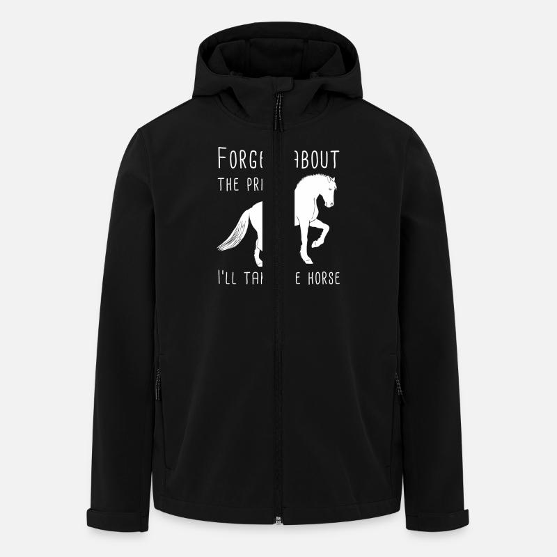 J'aime mon cadeau de cheval / conception - Veste softshell homme en polyester recyclé Stanley/Stella - noir