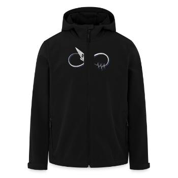 I love windsurfing gift / design - Men’s Recycled Softshell Jacket by Stanley/Stella - black - Front - AI Model Male 185 light (185cm)