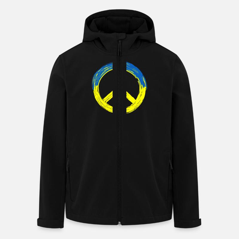 Frieden für die Ukraine - Recycelte Männer Softshell-Jacke von Stanley/Stella - Schwarz