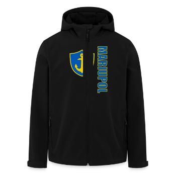 Mariupol Hafenstadt Ukraine Schwarzes Meer - Recycelte Männer Softshell-Jacke von Stanley/Stella - Schwarz - Vorne - AI Model Male 185 light (185cm)