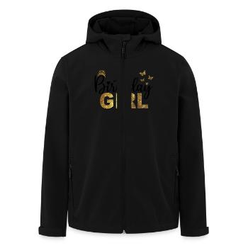 Anniversaire Fille Cool Fête d’anniversaire pour les enfants Filles - Veste softshell homme en polyester recyclé Stanley/Stella - noir - Devant - AI Model Male 185 light (185cm)