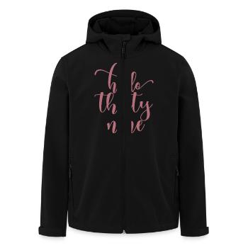 Hello Thirty Nine Cute 39 Years Old Birthday - Men’s Recycled Softshell Jacket by Stanley/Stella - black - Front - AI Model Male 185 light (185cm)