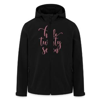 Bonjour Vingt-sept Mignon 27 ans Anniversaire - Veste softshell homme en polyester recyclé Stanley/Stella - noir - Devant - AI Model Male 185 light (185cm)