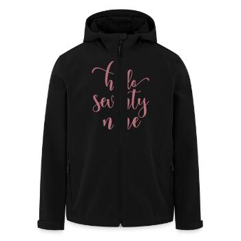 Bonjour Soixante-dix neuf Mignon anniversaire de 79 ans - Veste softshell homme en polyester recyclé Stanley/Stella - noir - Devant - AI Model Male 185 light (185cm)