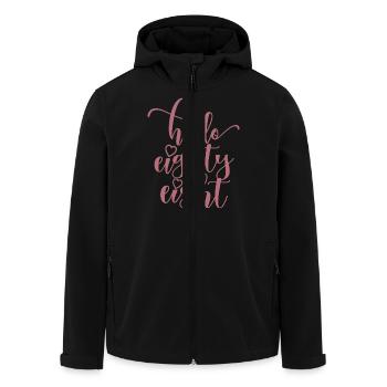 Bonjour Eighty Eight Mignon 88 ans Anniversaire - Veste softshell homme en polyester recyclé Stanley/Stella - noir - Devant - AI Model Male 185 light (185cm)