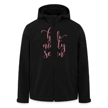 Hello Ninety Seven Cute 97 Years Old Birthday - Men’s Recycled Softshell Jacket by Stanley/Stella - black - Front - AI Model Male 185 light (185cm)