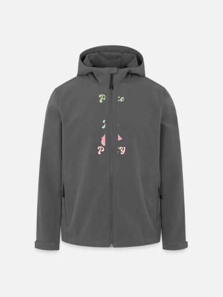 Peace Love - Recycelte Männer Softshell-Jacke von Stanley/Stella - Schwarz