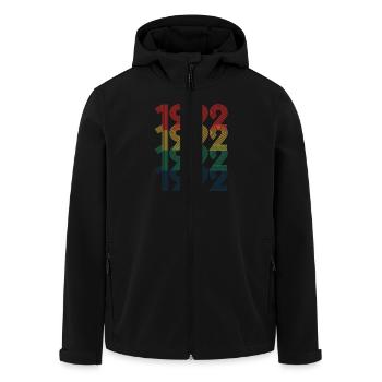 Cool Retro 1992, 30 ans, cadeau de 30e anniversaire - Veste softshell homme en polyester recyclé Stanley/Stella - noir - Devant - AI Model Male 185 light (185cm)