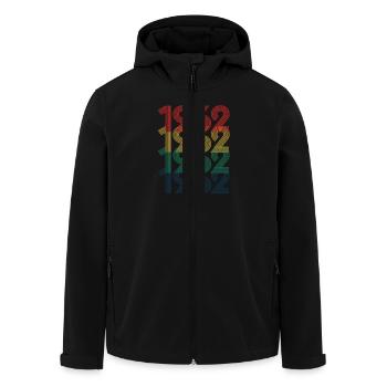 Cool Retro 1962, 60 ans, cadeau de 60e anniversaire - Veste softshell homme en polyester recyclé Stanley/Stella - noir - Devant - AI Model Male 185 light (185cm)