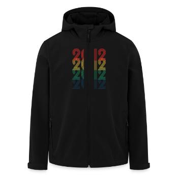 Cool Retro 2012, 11 Years Old, 11th Birthday Kids - Men’s Recycled Softshell Jacket by Stanley/Stella - black - Front - AI Model Male 185 light (185cm)