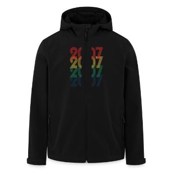 Cool Retro 2007, 16 Jahre alt, 16. Geburtstag Teens - Recycelte Männer Softshell-Jacke von Stanley/Stella - Schwarz - Vorne - AI Model Male 185 light (185cm)