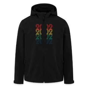 Cool Retro 2002, 21 Jahre alt, Geschenk zum 21. Geburtstag - Recycelte Männer Softshell-Jacke von Stanley/Stella - Schwarz - Vorne - AI Model Male 185 light (185cm)