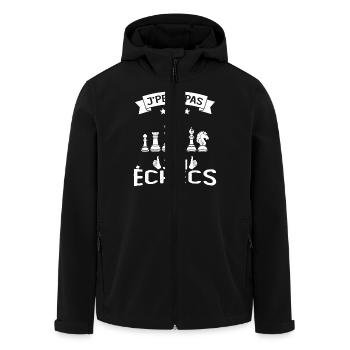 Je Peux Pas J'ai échecs Cadeau Anniversaire Humour - Veste softshell homme en polyester recyclé Stanley/Stella - noir - Devant - AI Model Male 185 light (185cm)